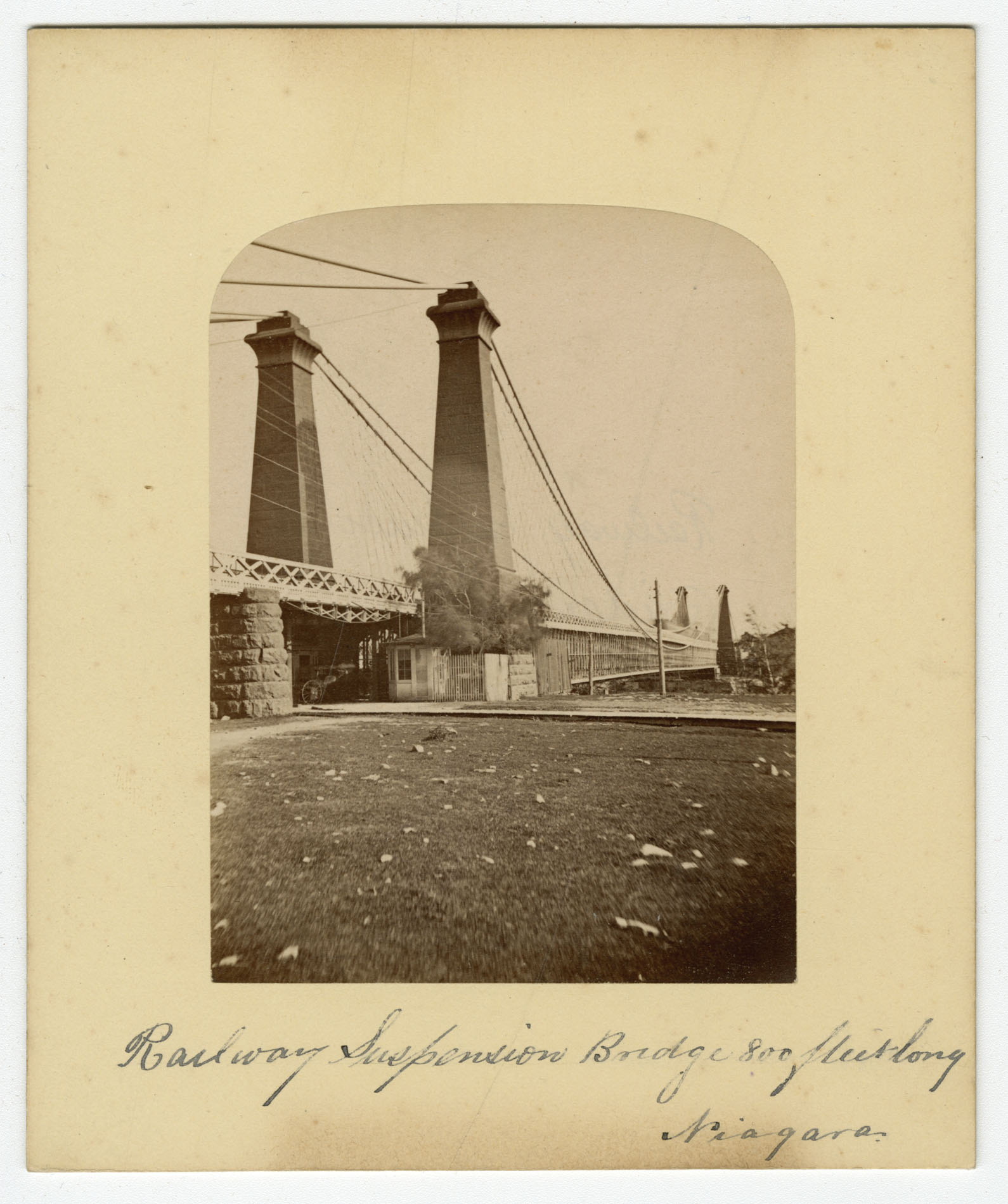 Railway Suspension Bridge 800 feet long Niagara
